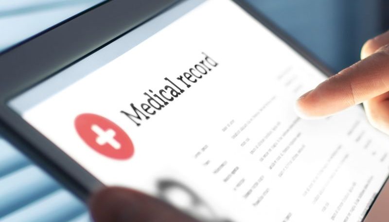 Electronic Health Records EHR system interface for healthcare providers