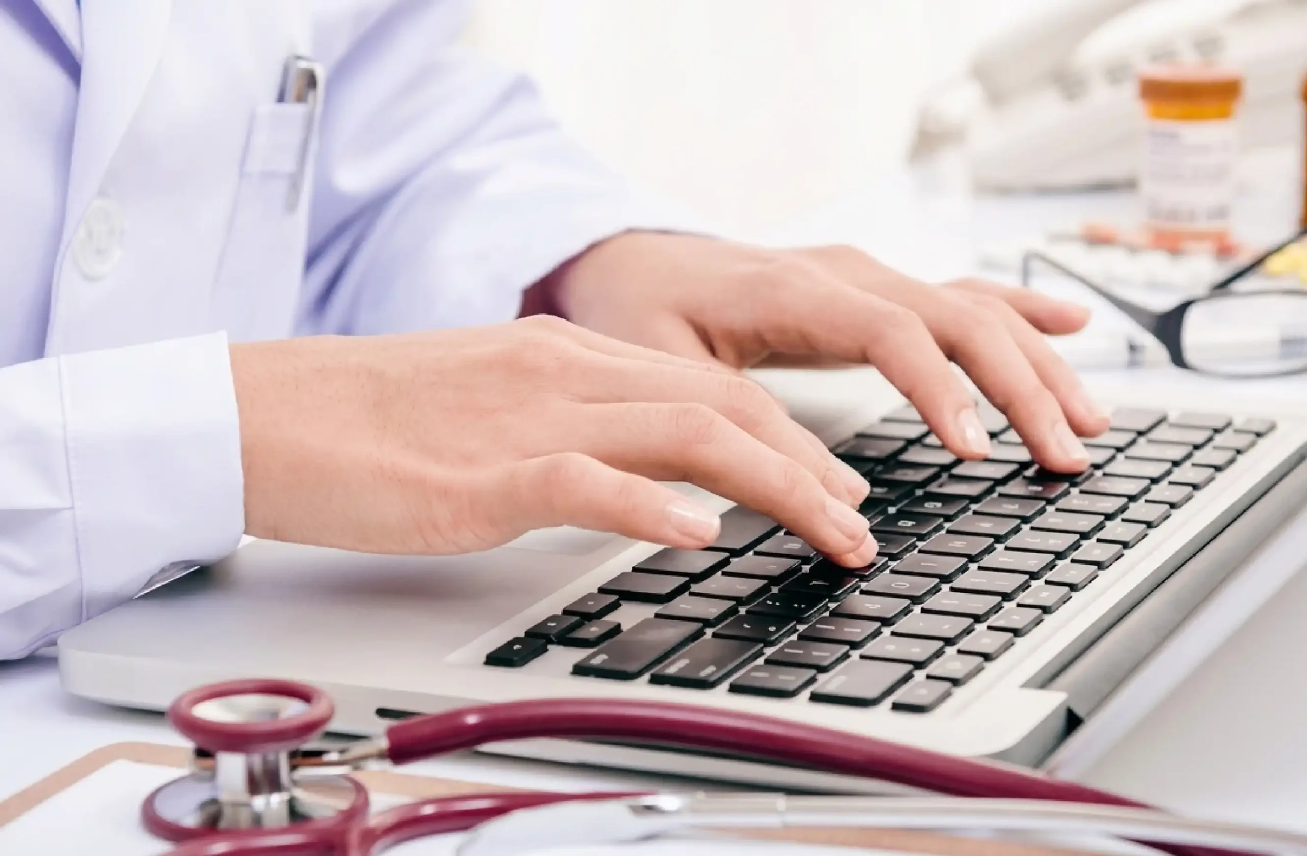 Consultant explaining healthcare regulatory updates
