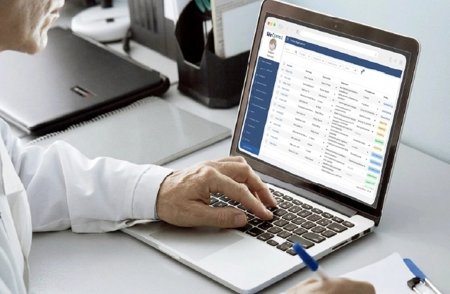 Specialist verifying healthcare provider credentials