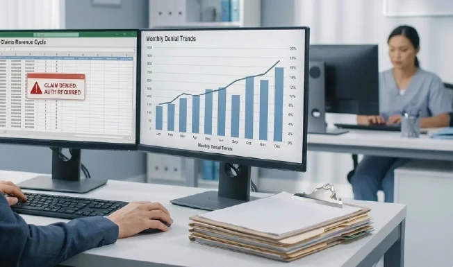 Analyzing monthly denial trends