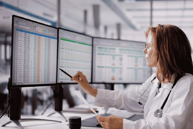 Specialist auditing medical charts