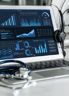 Professional dashboard showing live practice revenue analytics